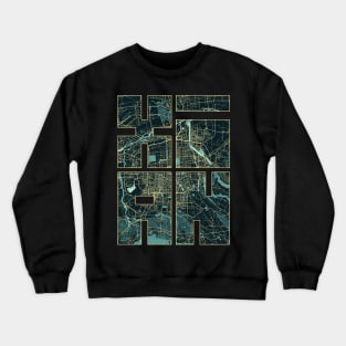 Xian, China City Map Typography - Summer Crewneck Sweatshirt